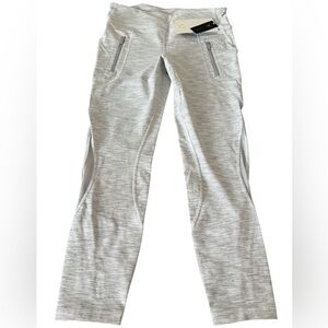 Lululemon Womens Invigorate 7/8 Leggings, NWT, Size-10, Color-White/Greys